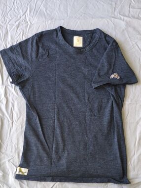 Tracksmith Navy Heather Harrier Short-Sleeve Tee